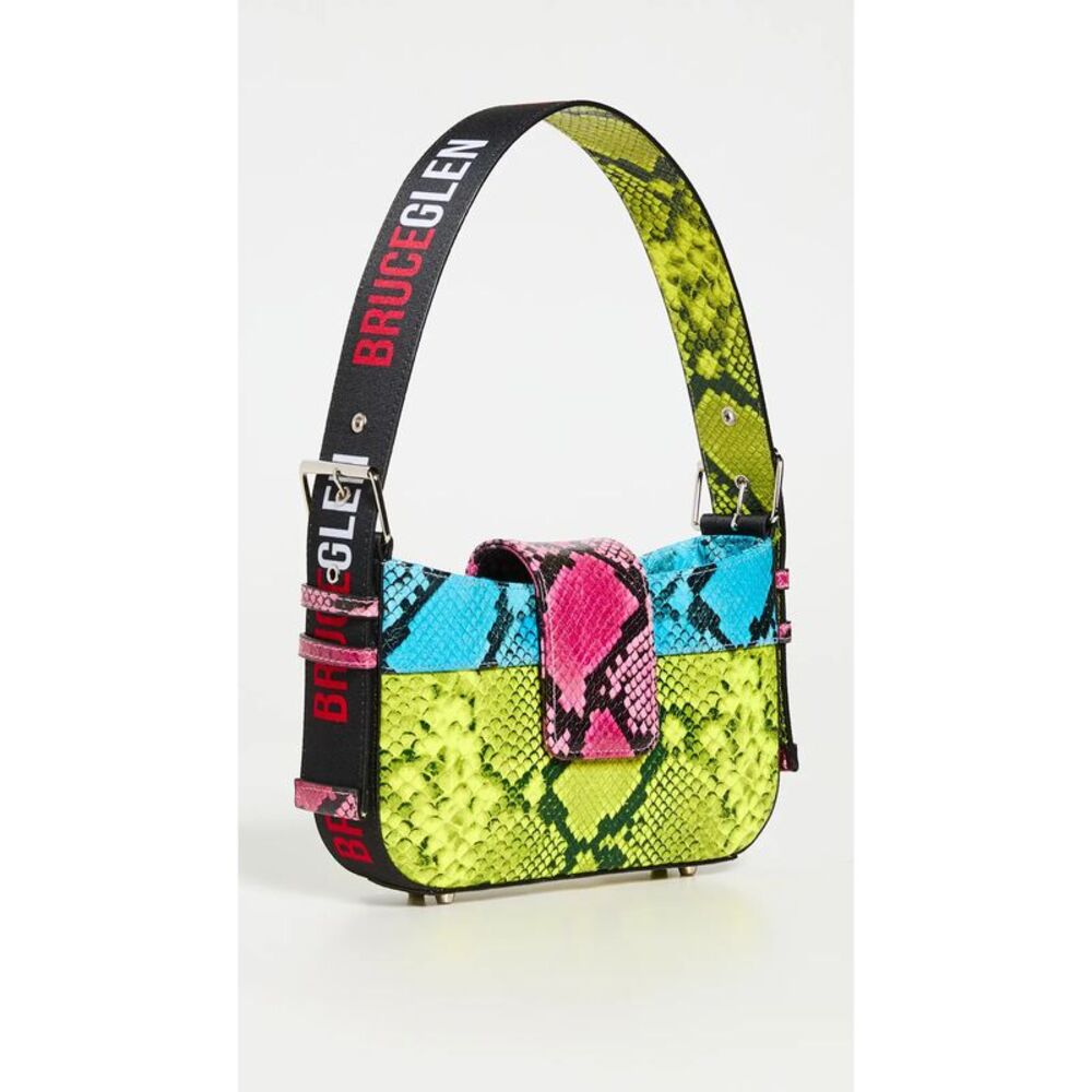 BRUCEGLEN Women's Yellow Feet Mixed Media Single Strap Shoulder Bag